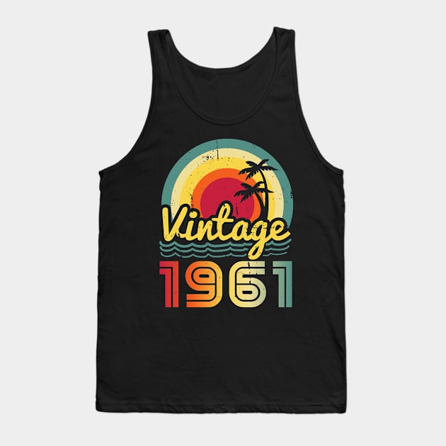 Vintage 1961 Made in 1961 62th birthday 62 years old Gift Tank Top by Winter Magical Forest